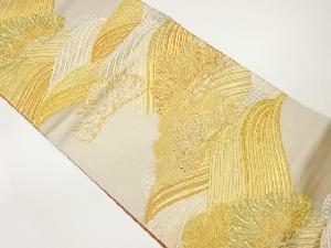 金糸荒波に松模様織出し袋帯